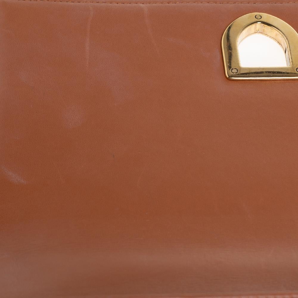 Dior Tan Leather Medium Studded Diorama Flap Shoulder Bag 8