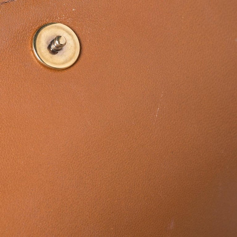 Dior Orange Leather Mini Studded Diorama Chain Shoulder Bag at 1stDibs