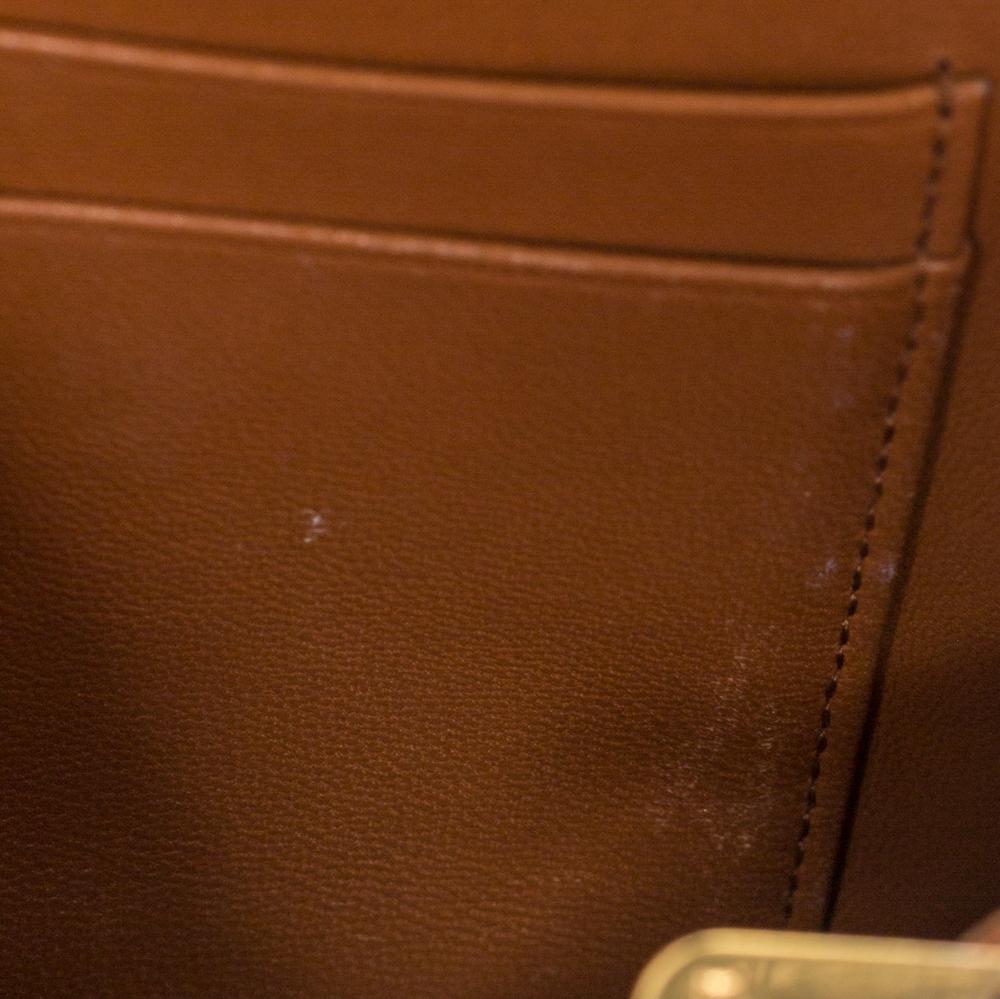 Brown Dior Tan Leather Mini Studded Diorama Chain Shoulder Bag