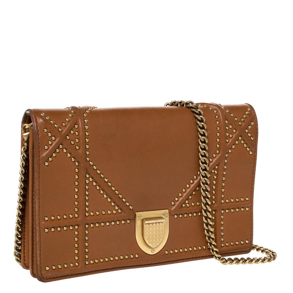 tan studded bag