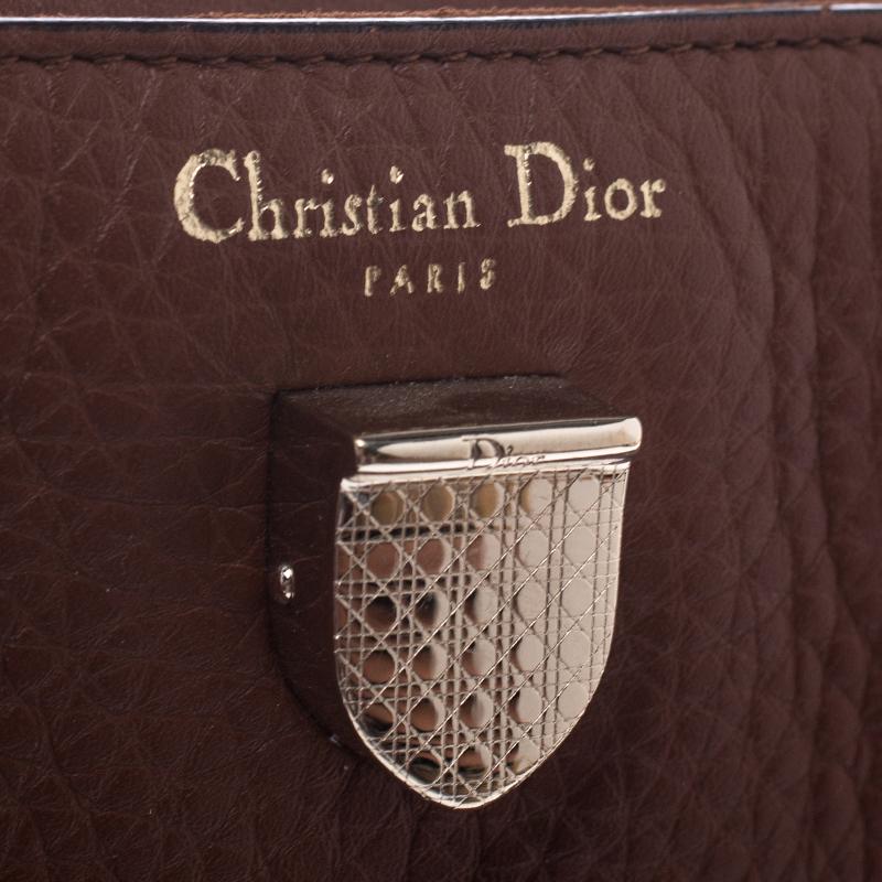 Dior Tan Pebbled Leather Mini Diorever Tote 3