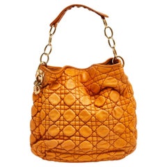 Dior Tan Quilted Cannage Leather Hobo