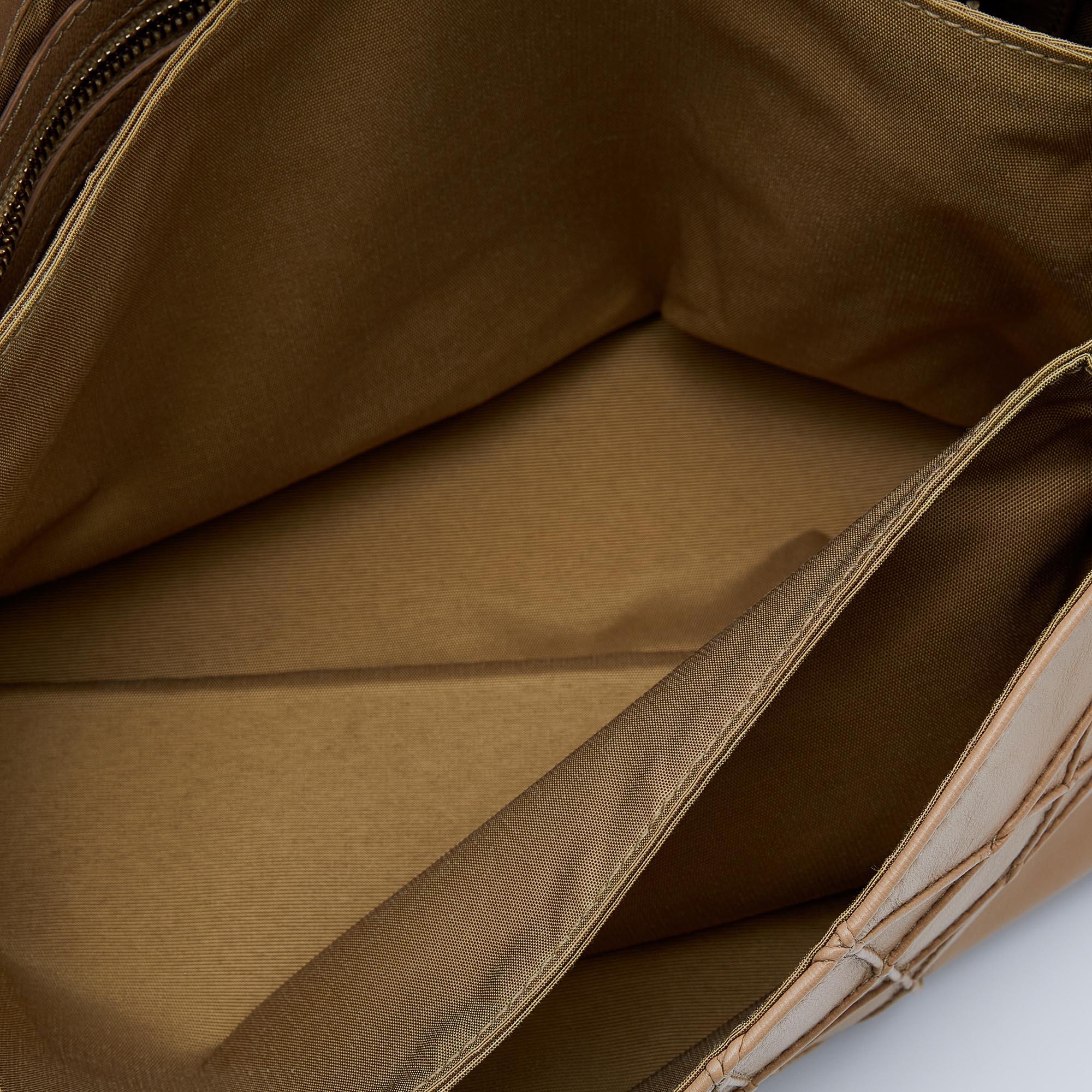 Dior Tan Quilted Ruffle Leather New Lock Flap Bag 7