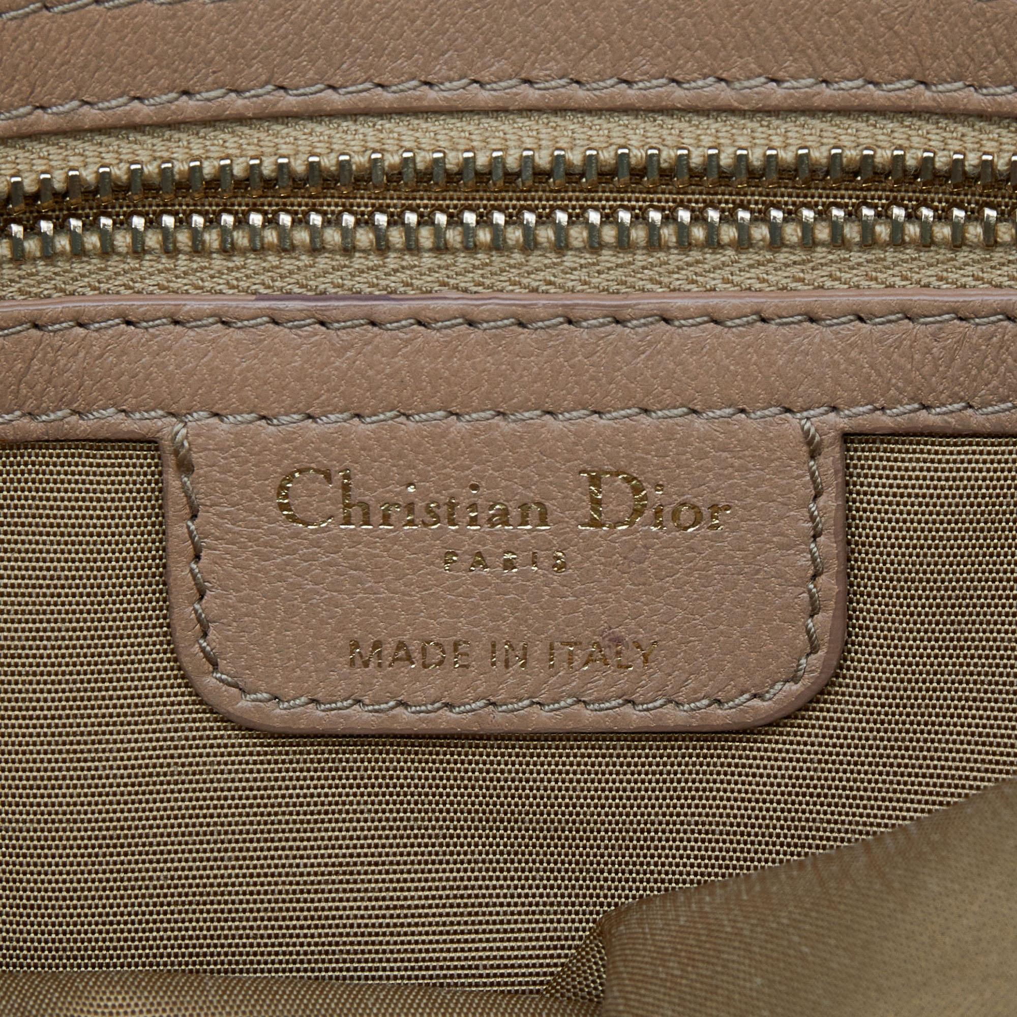 Dior Tan Quilted Ruffle Leather New Lock Flap Bag 1