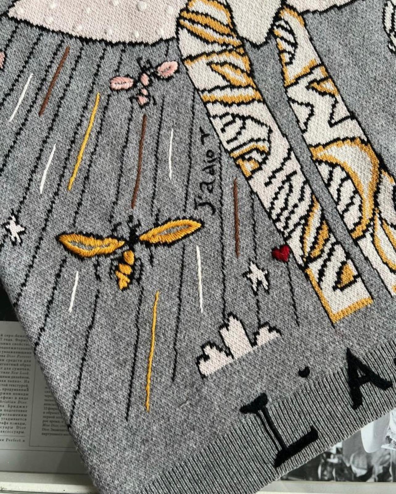 Dior Tarot Embroidery Cashmere jumper For Sale 1