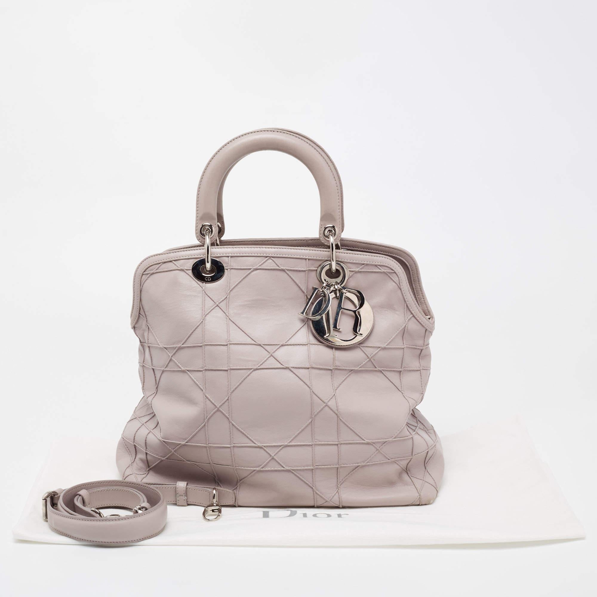 Dior Taupe Cannage Leather Granville Tote 5
