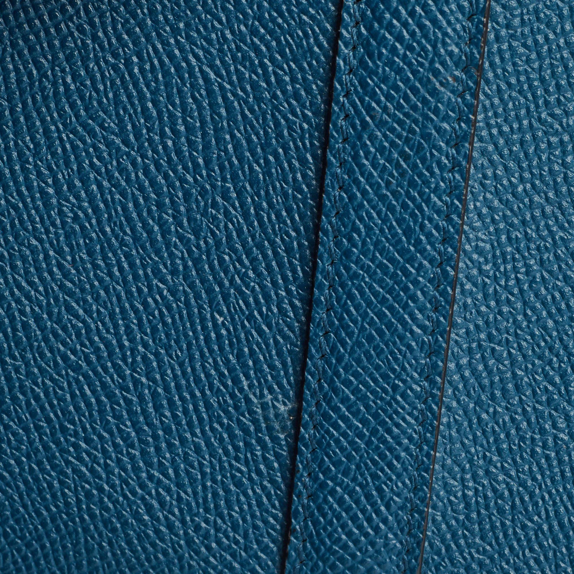 Dior Teal Blue Leather Saddle Shoulder Bag 7