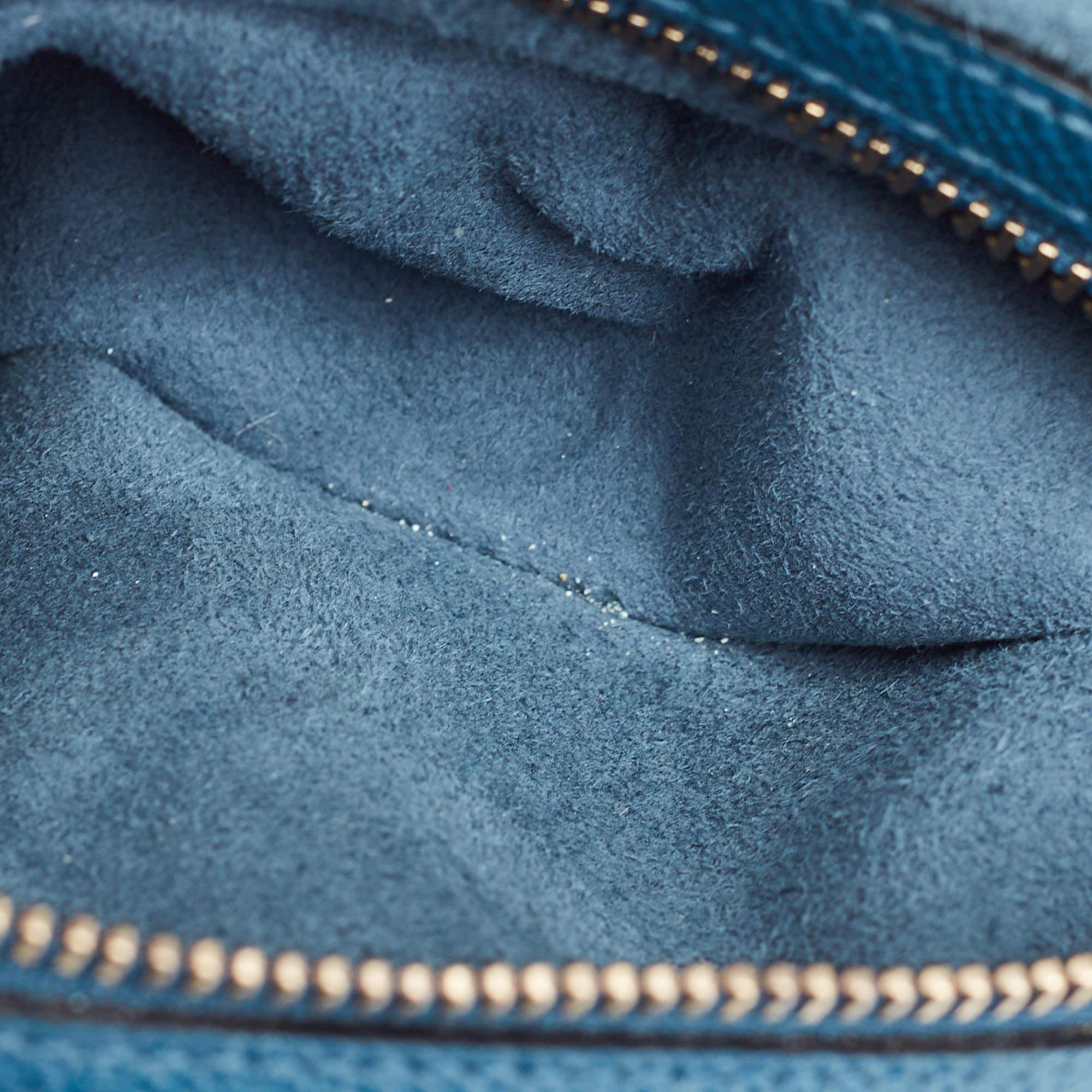 Dior Teal Blue Leather Saddle Shoulder Bag 8