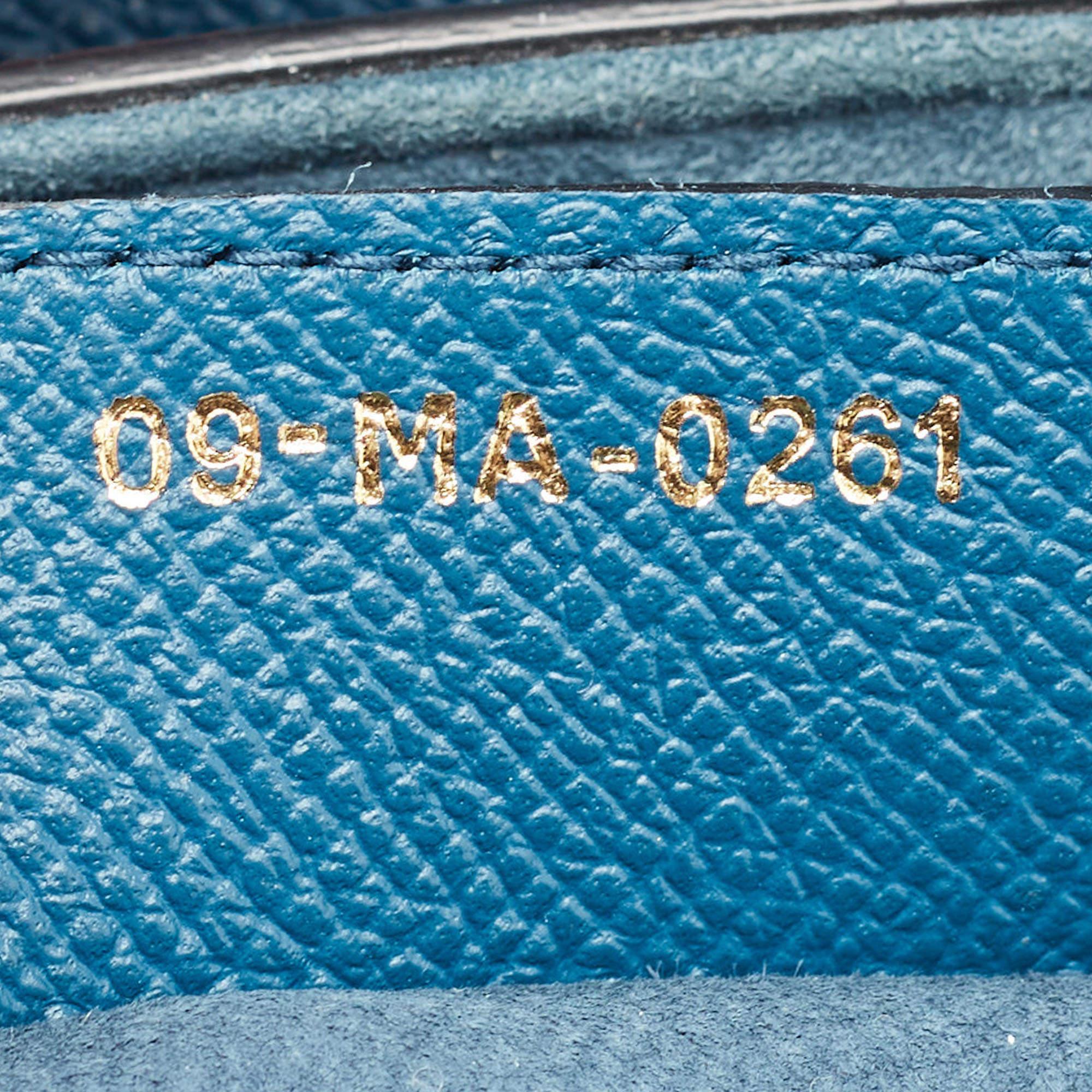 Dior Teal Blue Leather Saddle Shoulder Bag 9
