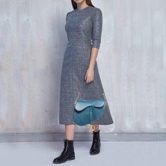Dior Bleu Teal Leather Saddle Shoulder Bag (Sac à bandoulière en cuir)