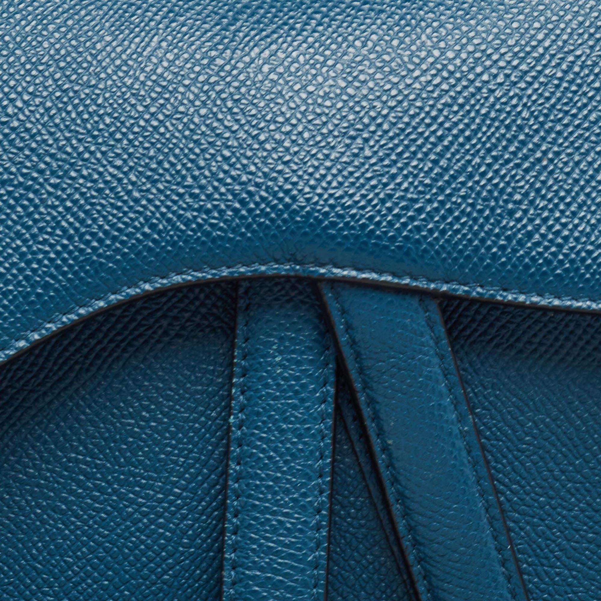 Dior Teal Blue Leather Saddle Shoulder Bag 4