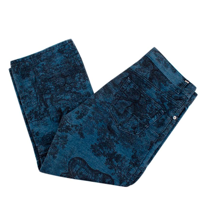 Dior Toile de Jouy Blaue Jeans - Größe US 4 (Schwarz)