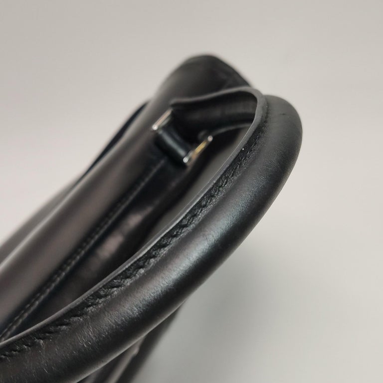 Dior Top Handle Saddle Bag Black Smooth Shiny Calfskin Leather, image 11 of 18
