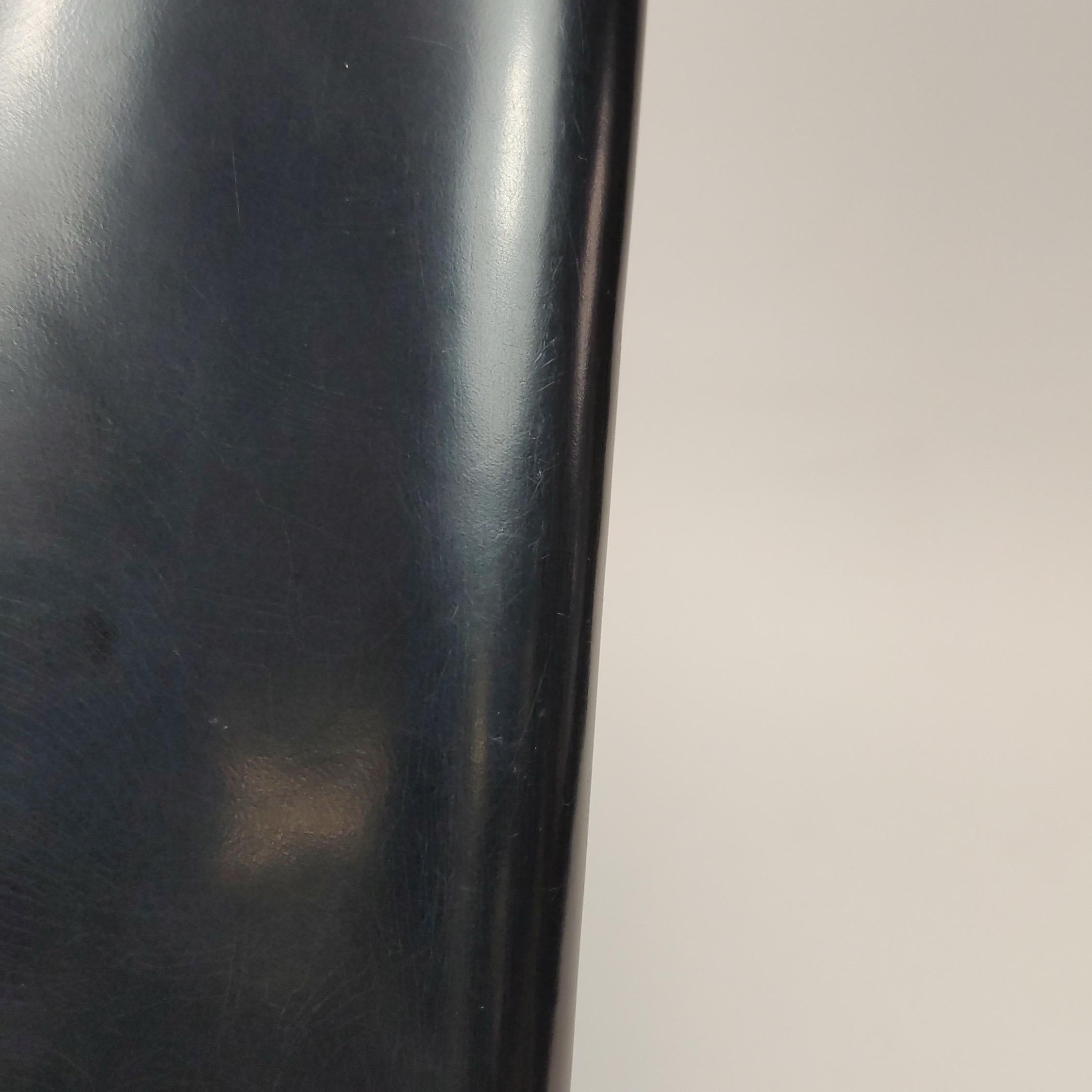 Dior Top Handle Saddle Bag Black Smooth Shiny Calfskin Leather in vendita 7