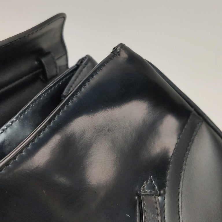 Dior Top Handle Saddle Bag Black Smooth Shiny Calfskin Leather, image 14 of 18