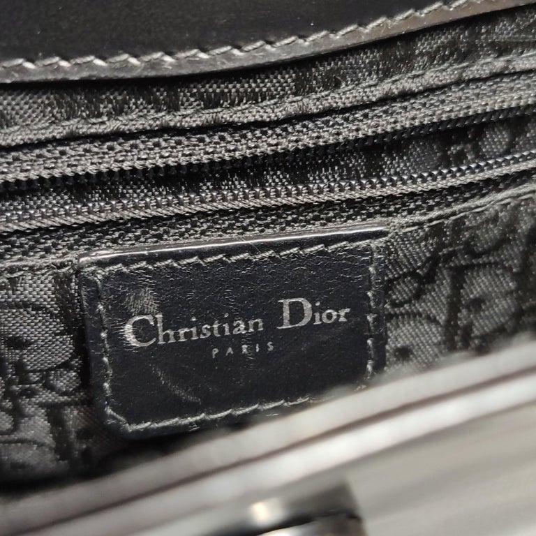 Dior Top Handle Saddle Bag Black Smooth Shiny Calfskin Leather, image 16 of 18