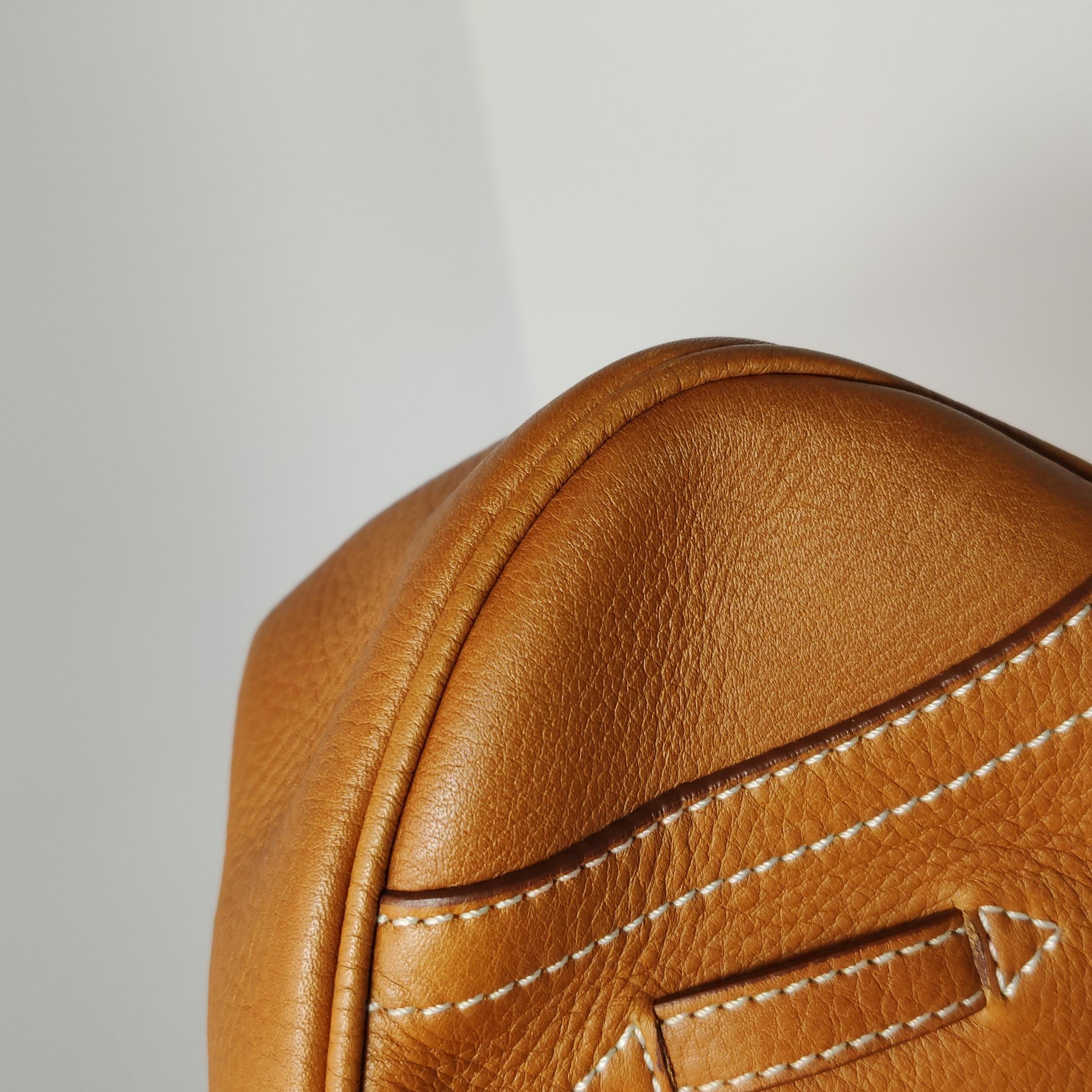 Dior Top Handle Saddle Bag Cognac Tan Brown Calfskin Leather For Sale 10