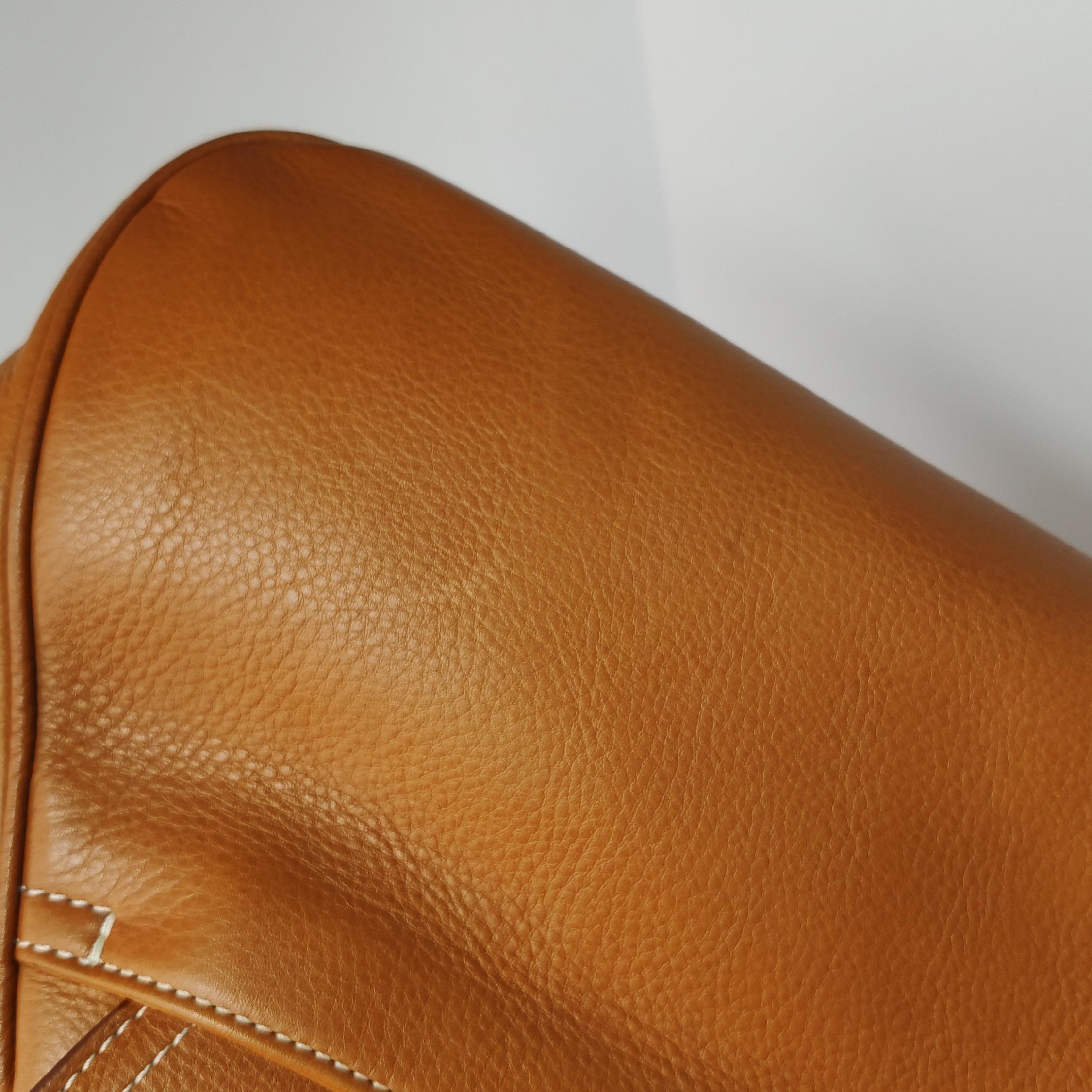 Dior Top Handle Saddle Bag Cognac Tan Brown Calfskin Leather For Sale 11
