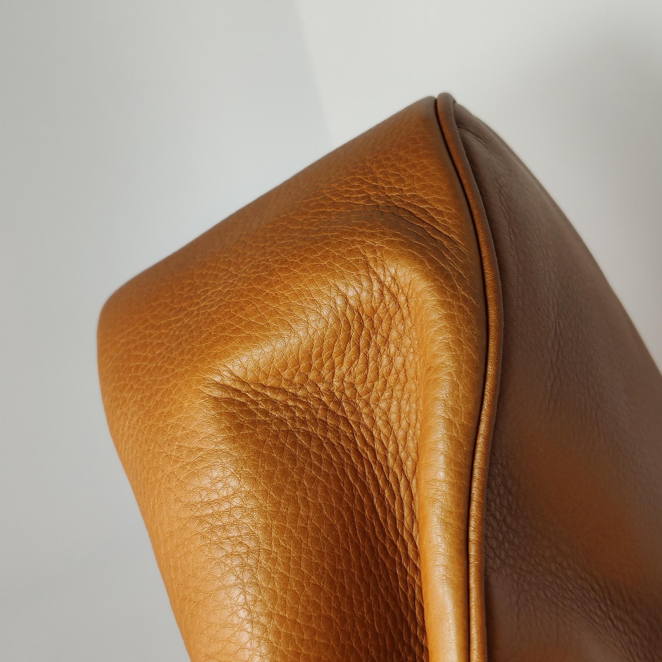 Dior Top Handle Saddle Bag Cognac Tan Brown Calfskin Leather For Sale 13
