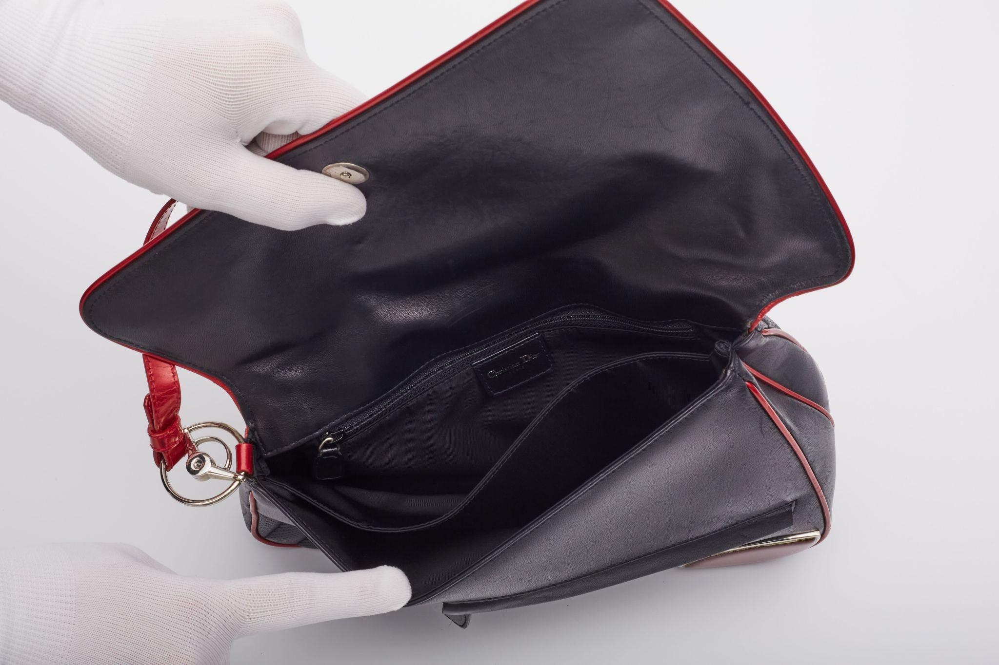 Dior Trailer Trash Cadillac Car Saddle Bag Black Red 6