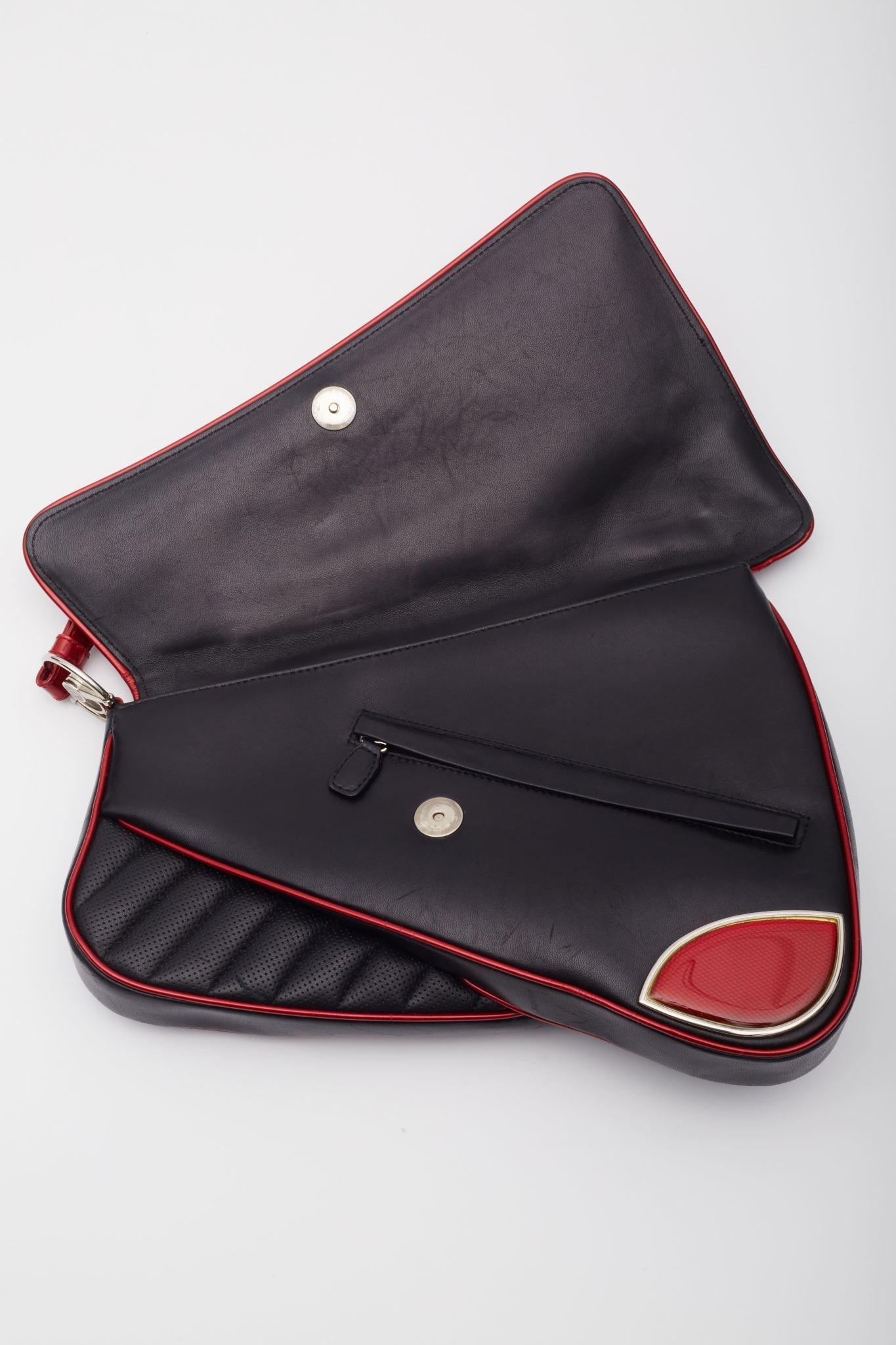 Dior Trailer Trash Cadillac Car Saddle Bag Black Red 5