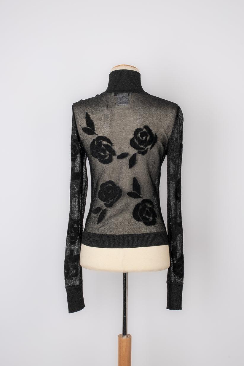 Transparenter schwarzer Dior-Overall aus Mesh, 2008 Damen im Angebot