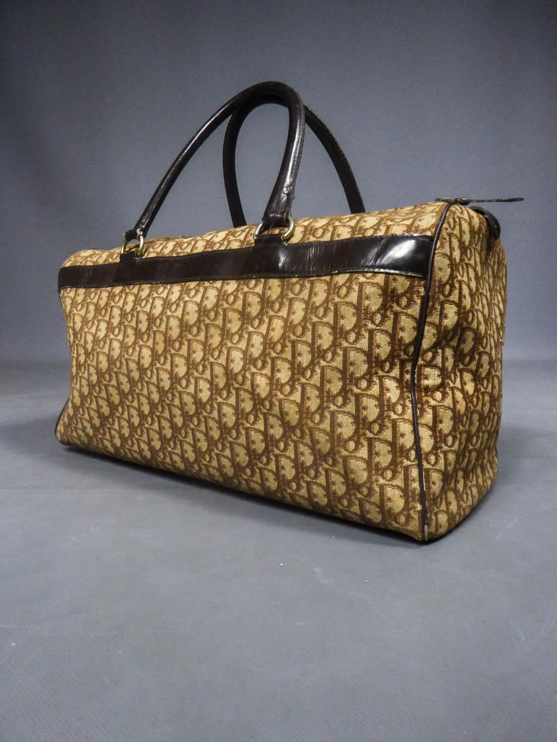 Brown Dior Travel Bag Circa 1975 