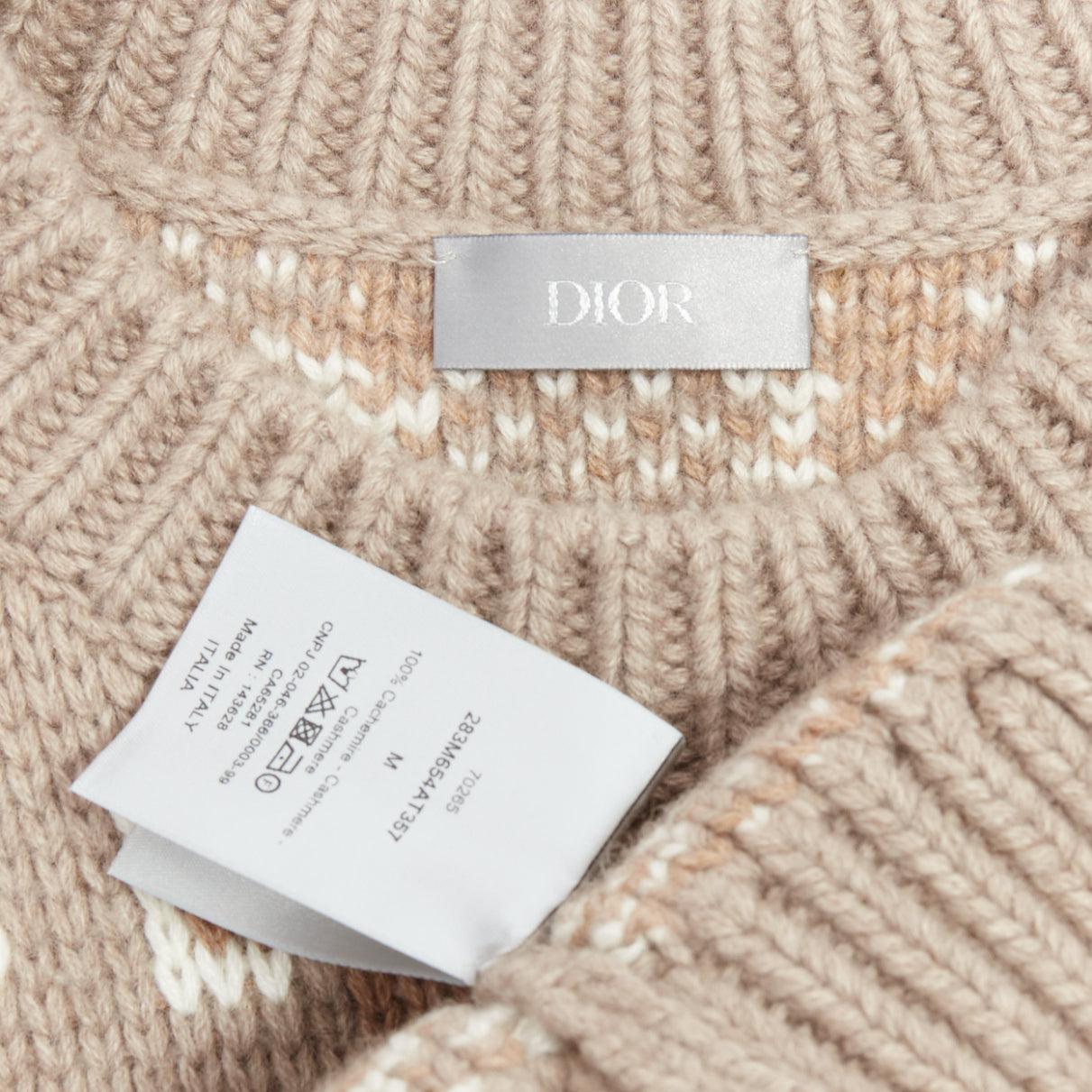 DIOR Travis Scott Cactus Jack 2022 beige 100% cashmere oblique vest sweater M 4