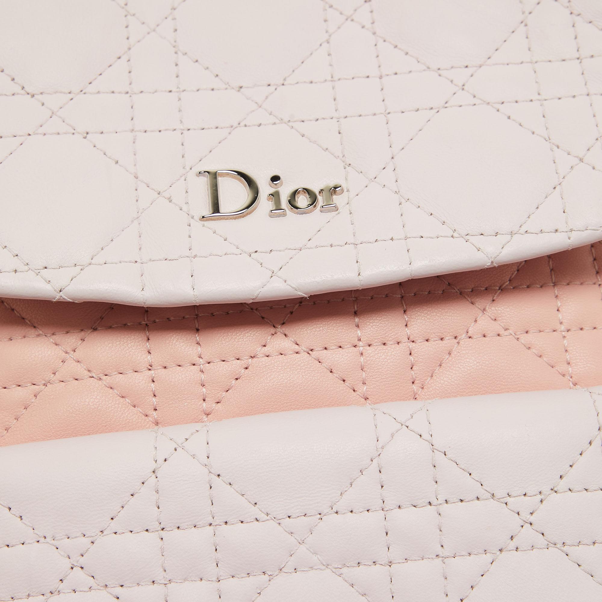 Dior Tri Color Cannage Quilted Leather Small Stardust Backpack For Sale 6