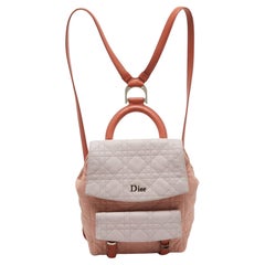 Used Dior Tri Color Cannage Quilted Leather Small Stardust Backpack