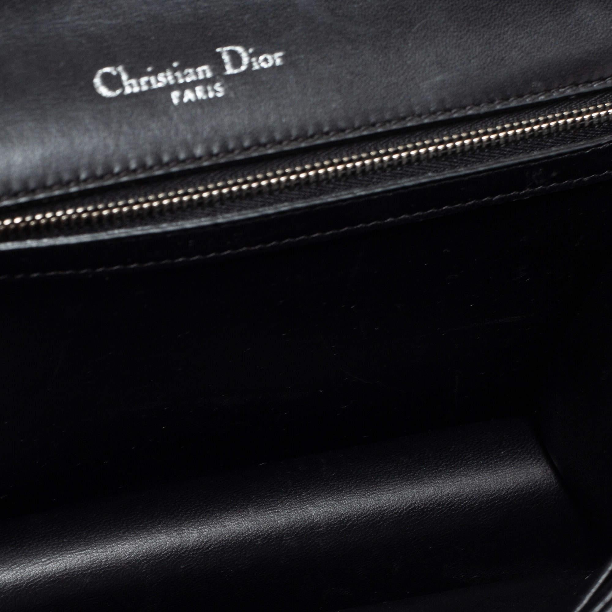 Dior Tri Color Leather and Sequins Medium Diorama Flap Shoulder Bag 6