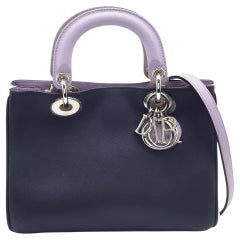 Dior Tri Color Leather and Watersnake Leather Mini Diorissimo Tote