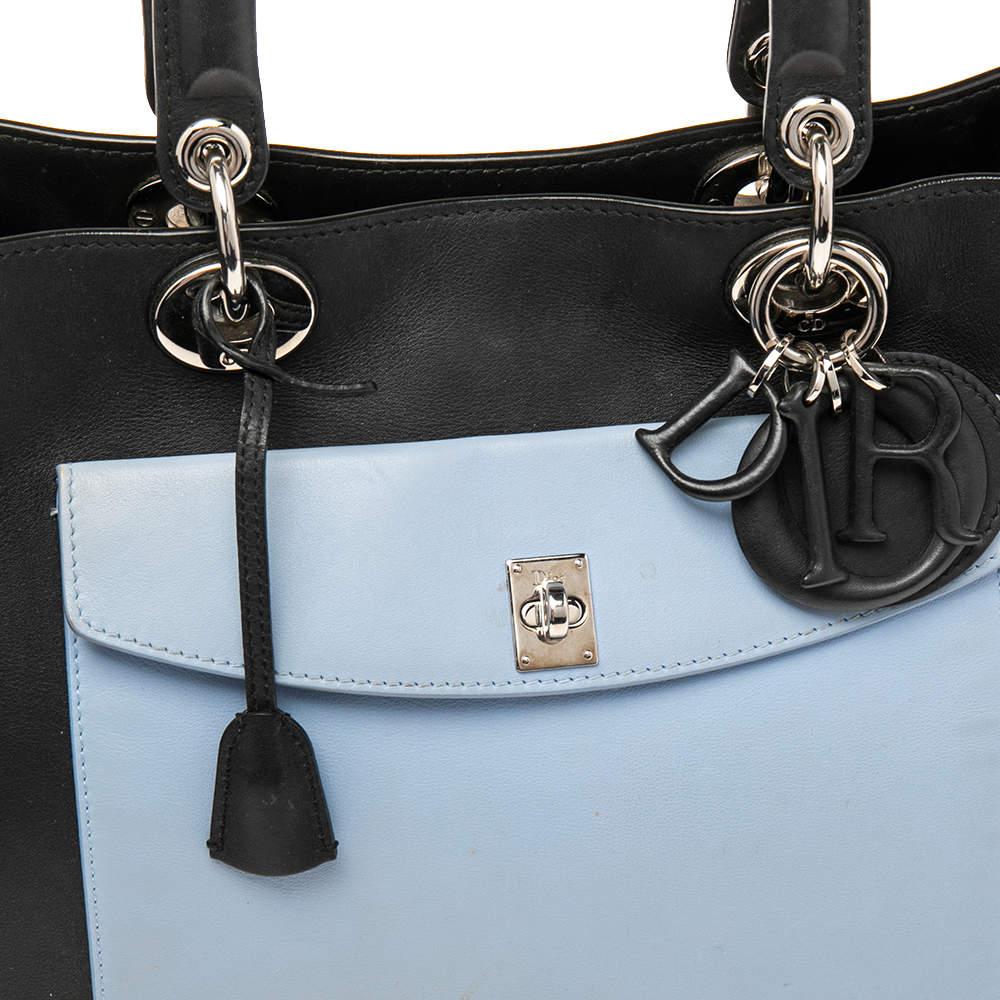 Dior Tri Color Leather Diorissimo Pocket Tote 5