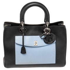 Dior Tri Color Leather Diorissimo Pocket Tote