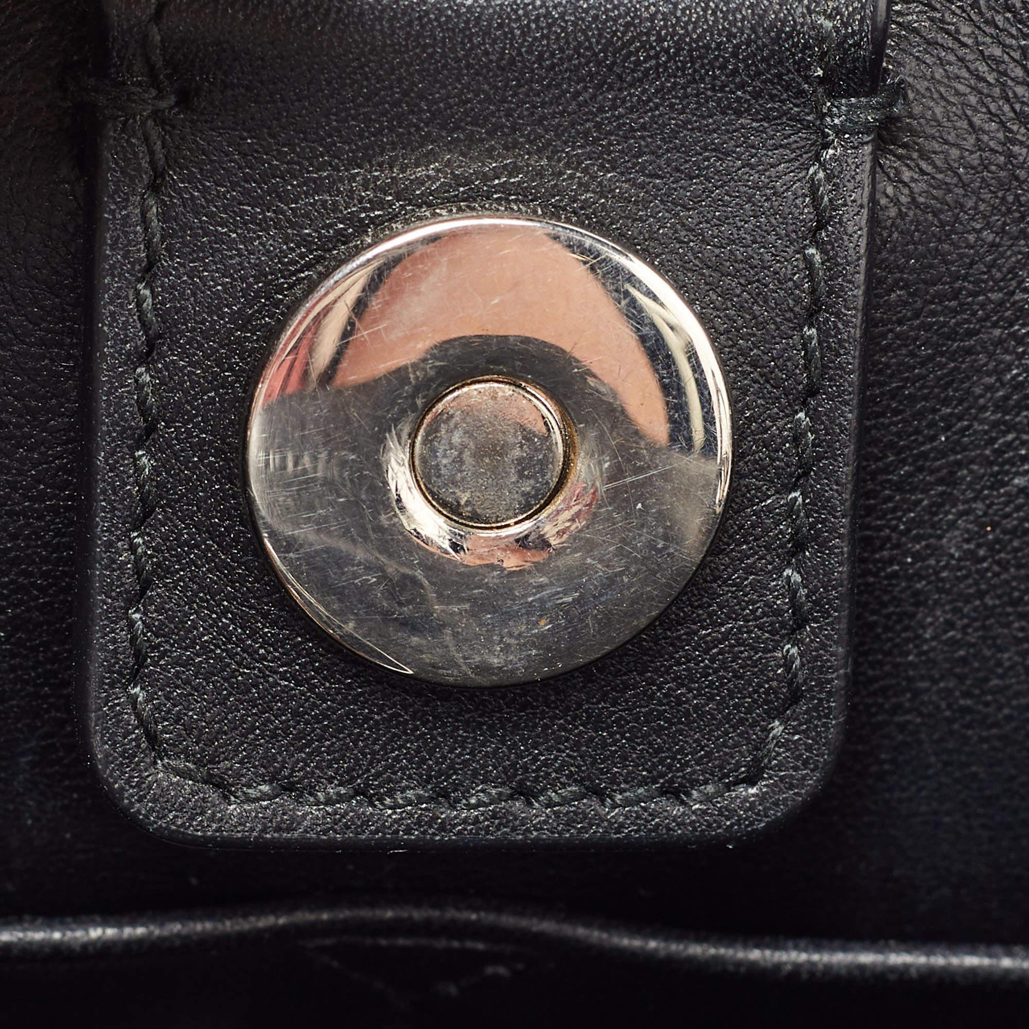 Dior Tri Color Leather Large Lady Dior Pocket Tote For Sale 9