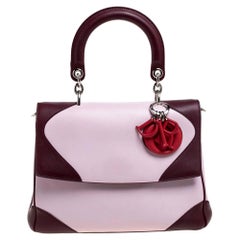 Dior Tri Color Leather Small Be Dior Flap Top Handle Bag