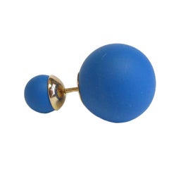 DIOR 'Tribales' Stud Earring in Blue Gum