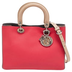 Sac cabas Dior moyen Diorissimo en cuir tricolore