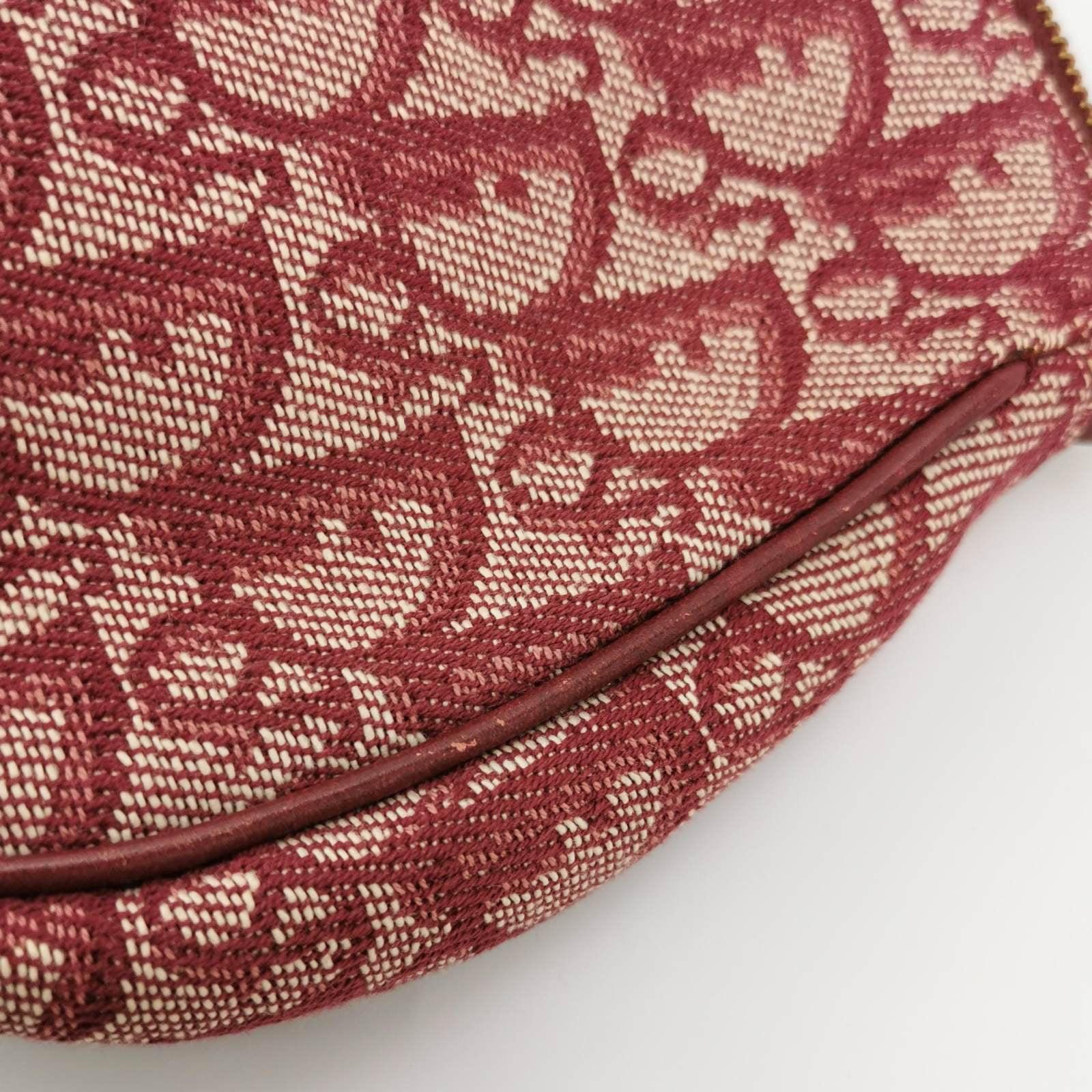 Dior Trotter Mini Saddle bag Burgundy Red Oblique 7