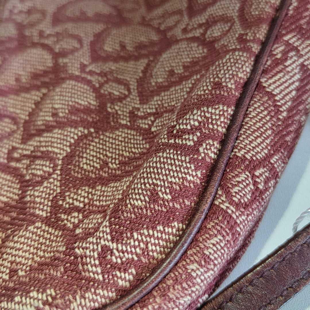 Dior Trotter Mini Saddle bag Burgundy Red Oblique 7