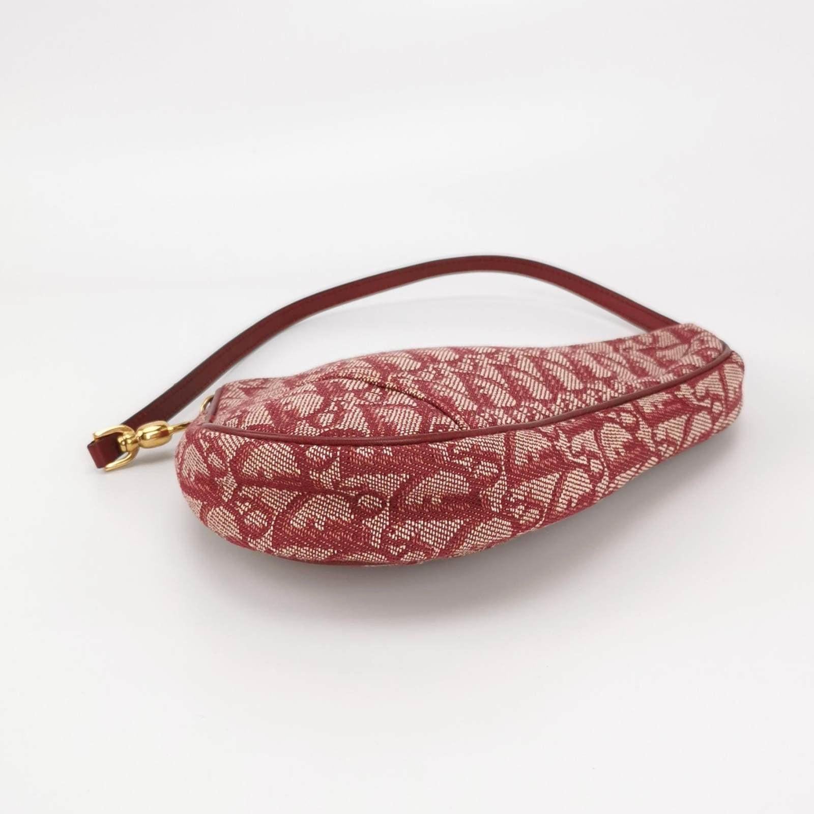 Dior Trotter Mini Saddle bag Burgundy Red Oblique 1
