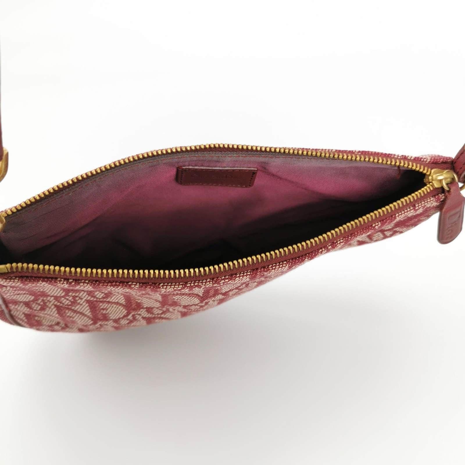 Dior Trotter Mini Saddle bag Burgundy Red Oblique 2