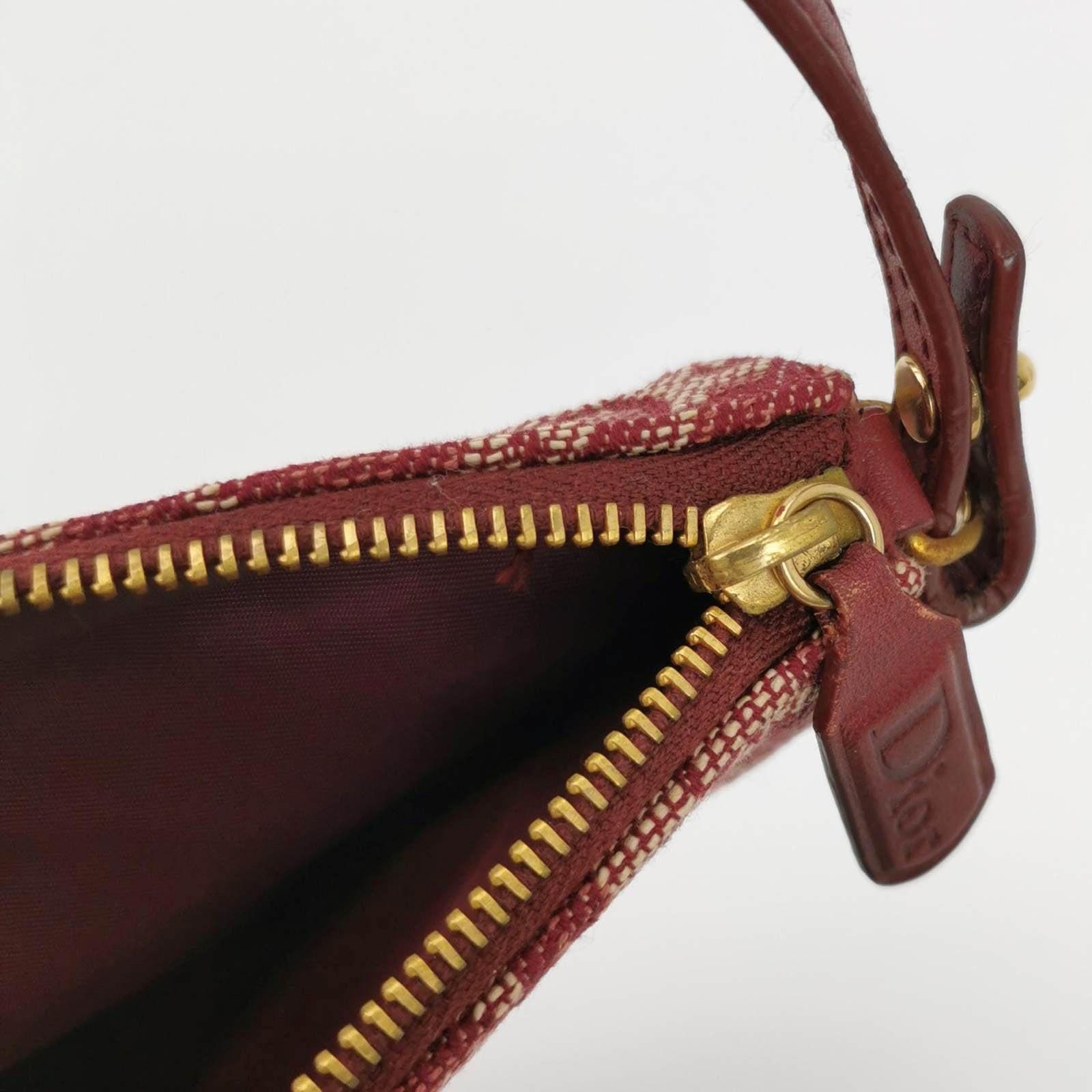 Dior Trotter Mini Saddle bag Burgundy Red Oblique 4
