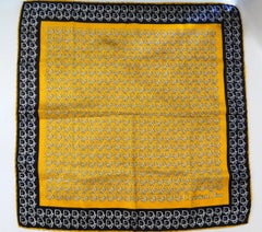 Dior Trotter Monogram Black & Yellow Silk Scarf