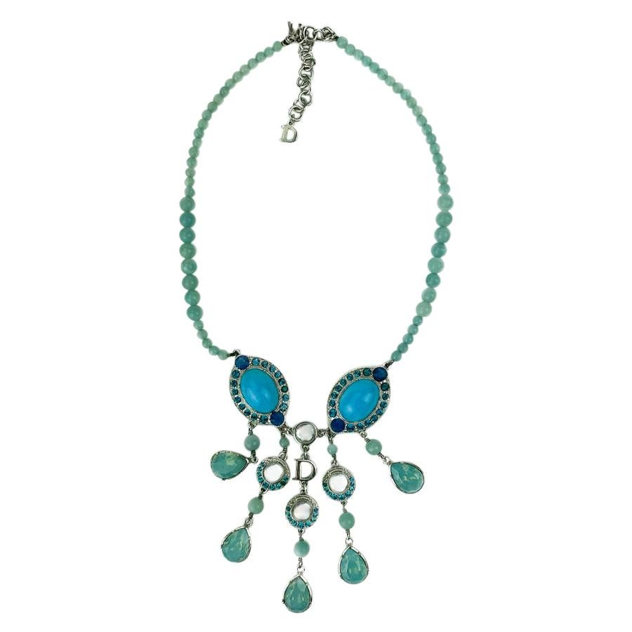 DIOR Turquoise Necklace And Ring Set 