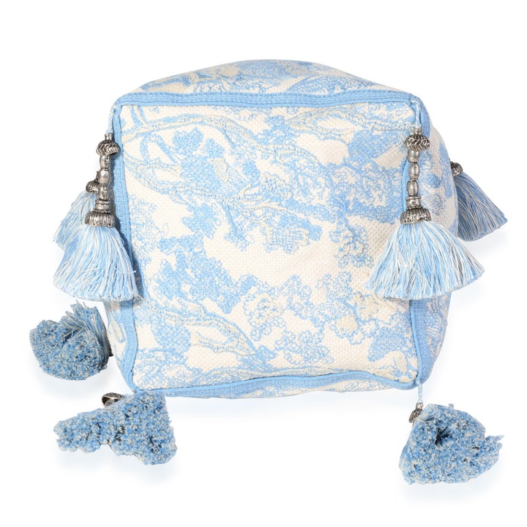 DIOR D BUBBLE BUCKET PURSE Blue Multicolor Dior Paisley Embroidery -  AlimorLuxury