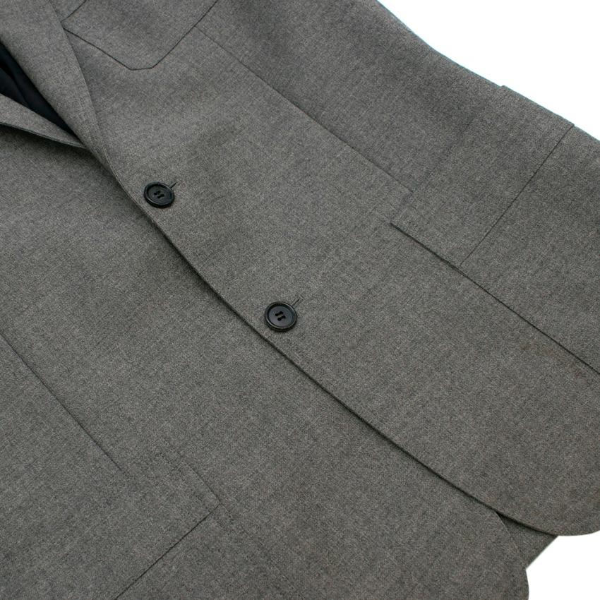 Gray Dior Two Button Grey Tailored Suit Jacket - Size L EU 52 For Sale