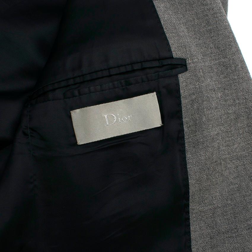 Men's Dior Two Button Grey Tailored Suit Jacket - Size L EU 52 For Sale