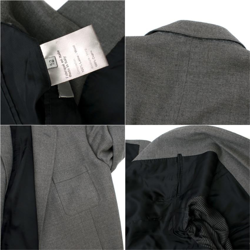 Dior Two Button Grey Tailored Suit Jacket - Size L EU 52 For Sale 1
