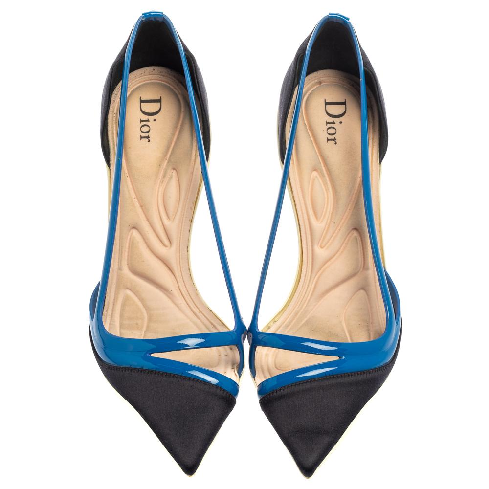 dior blue heels